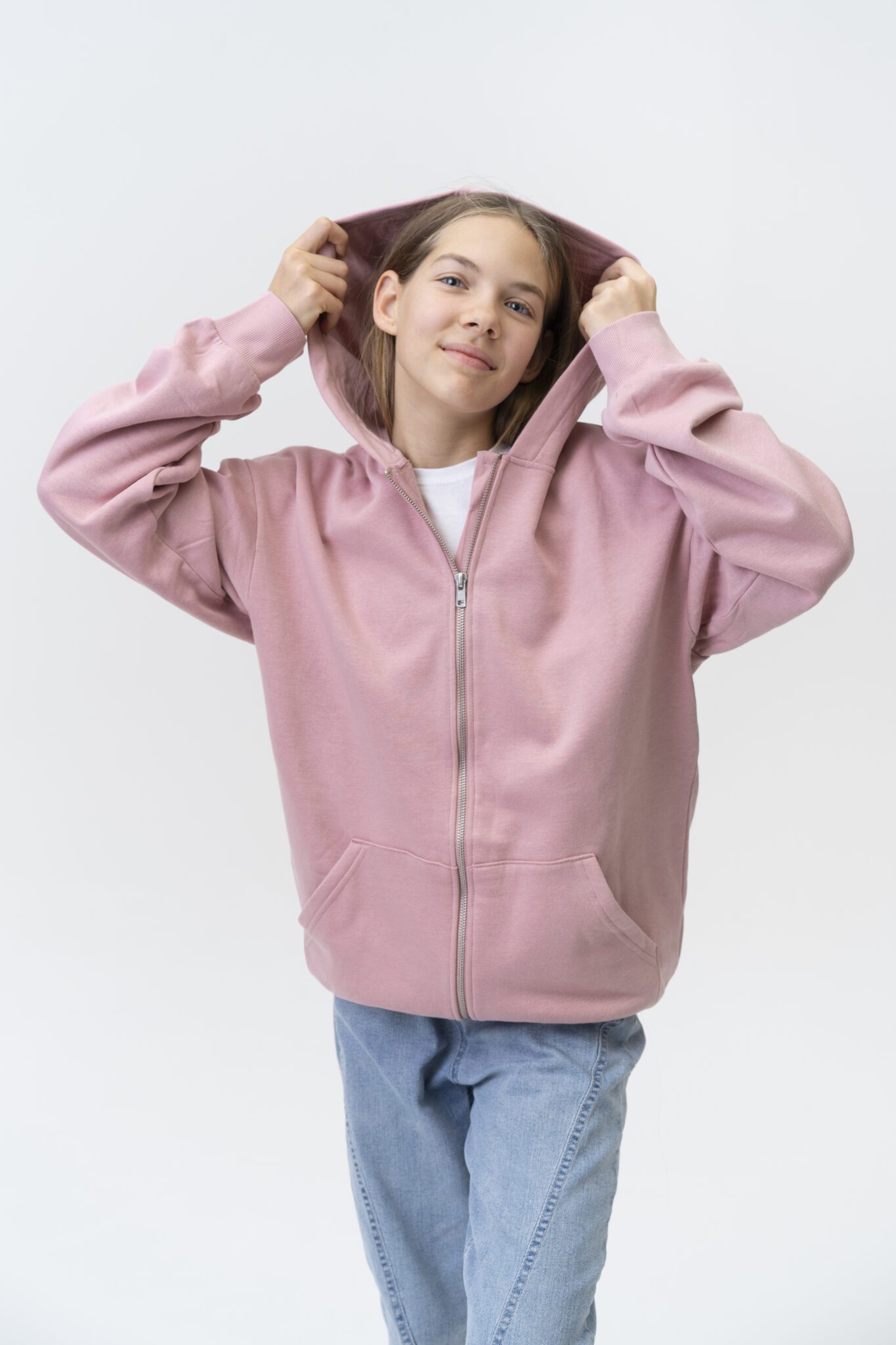 pink zipper cotton fleece manufactured by jgr enterprises for kids